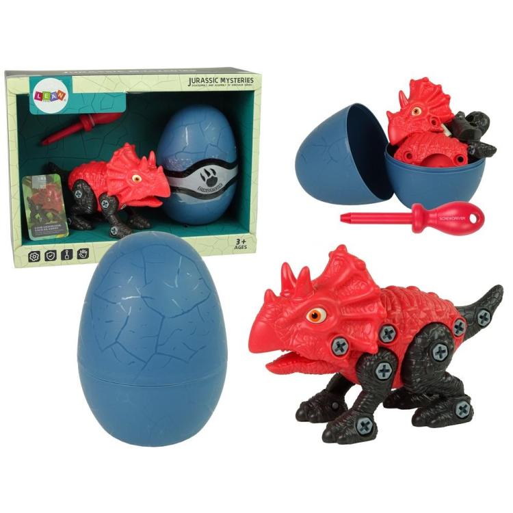 Zestaw Dinozaur Triceratops z Jajkiem DIY