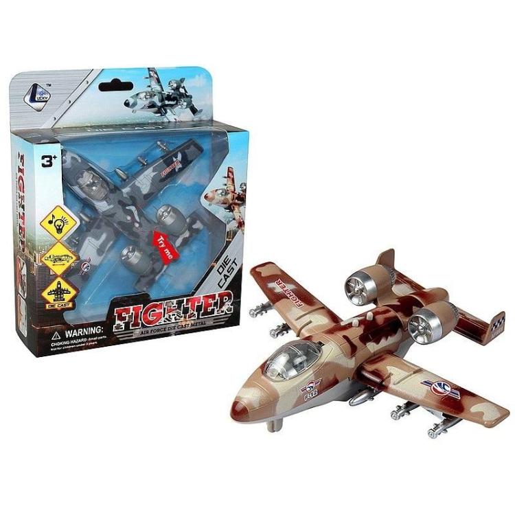 Samolot metalowy światło i dźwięk