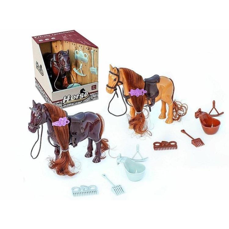 Konik z grzywą do czesania i akcesoriami MIX