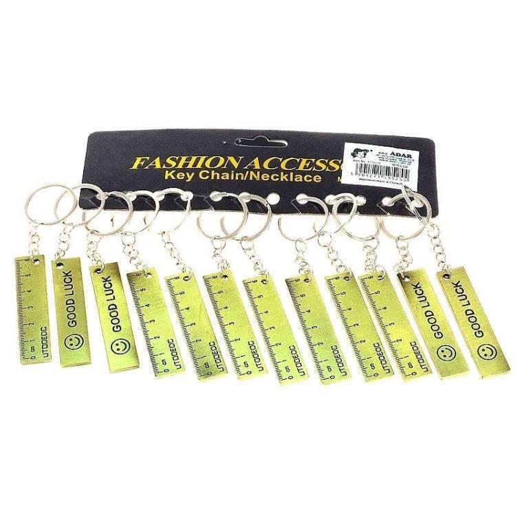 Brelok linijka 6,5cm metalowa (12szt)