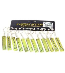 Brelok linijka 6,5cm metalowa (12szt)