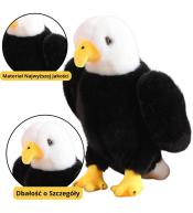 Maskotka Orzeł czarno biały 25cm