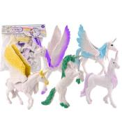 Zestaw figurek Jednorożec Pegaz biały skrzydła 6el