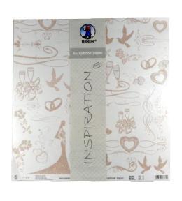 Papier do scrapbookingu ślub 5 arkuszy