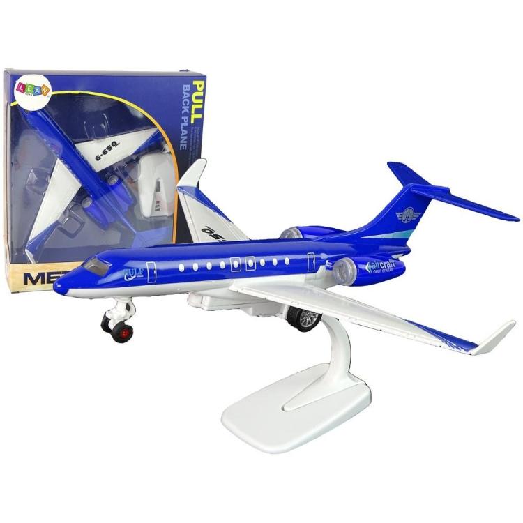 Samolot pasażerski G-650 z napędem niebieski