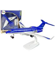 Samolot pasażerski G-650 z napędem niebieski