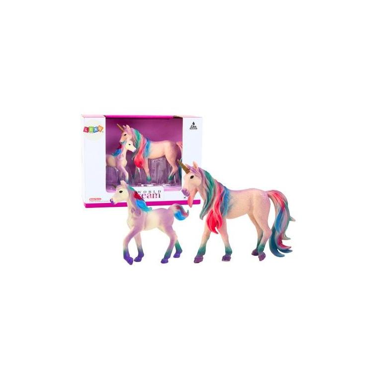 Figurki kolekcjonerskie jednorożec z młdym