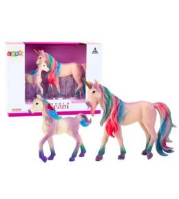 Figurki kolekcjonerskie jednorożec z młdym