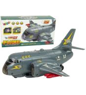 Samolot transportowy bombowiec światło dźwięk