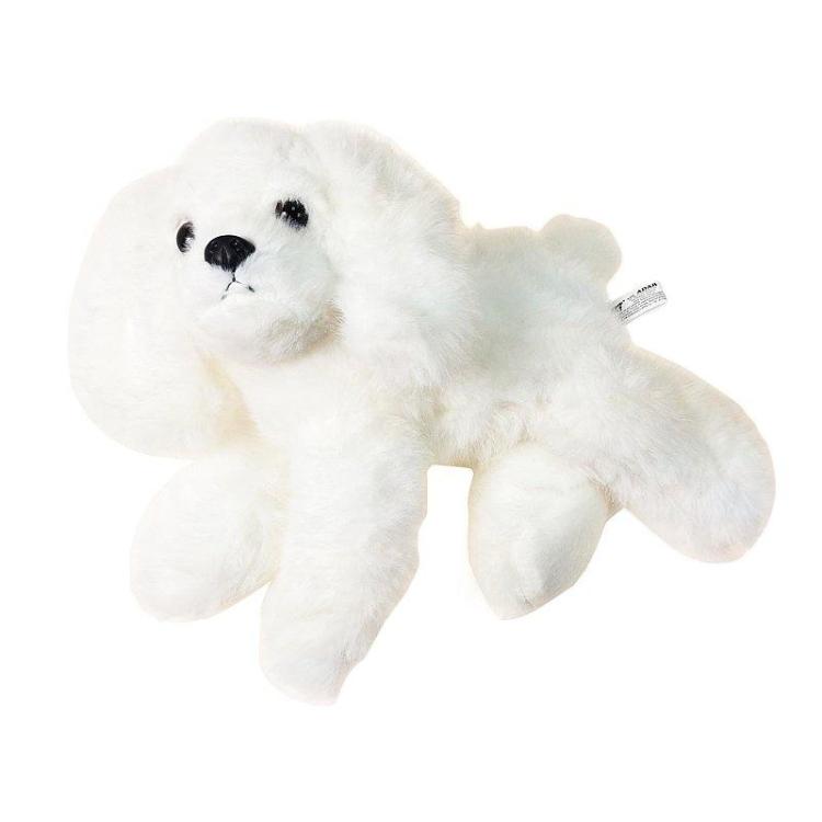 Pies pluszowy biały 25x24cm