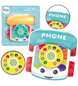 Telefon na kółkach do ciągnięcia kolorowy