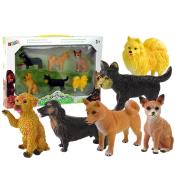 Zestaw 6 figurek psy rasowe