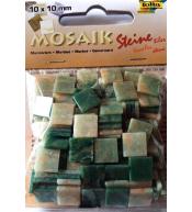 Mozaika kamyczki marmurkowe 10x10mm zielona