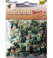 Mozaika kamyczki marmurkowe 5x5mm zielona