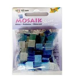 Kamyczki brokatowe 10x10mm niebieski