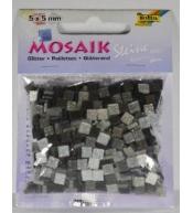 Mozaika kamyczki brokatowe 5x5mm szary
