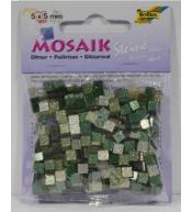 Mozaika kamyczki brokatowe 5x5mm zielony
