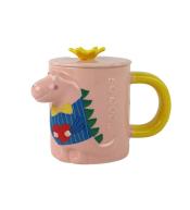 Kubek Różowy Dinozaur przykrywka 400ml