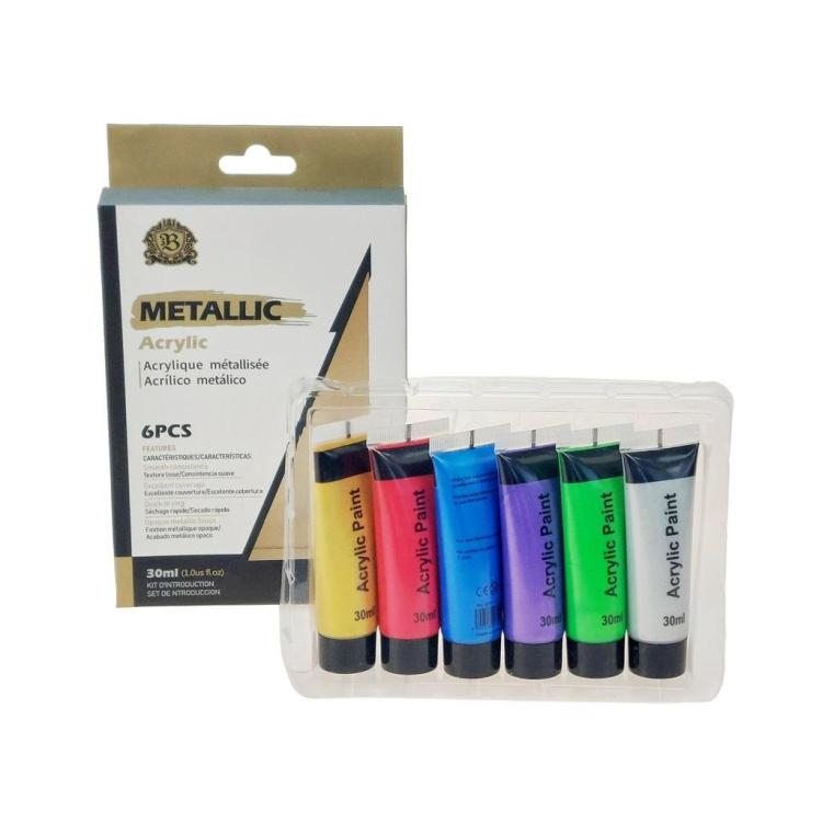 Zestaw 6 farb akrylowych