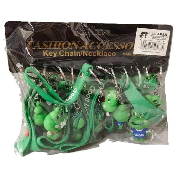 Brelok żaba z przywieszką (12szt)