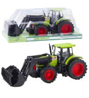 Traktor rolniczy z chwytakiem zielonym