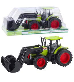 Traktor rolniczy z chwytakiem zielonym