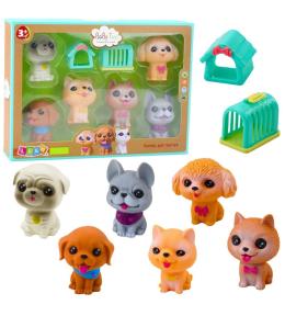 Zestaw figurek piesków 6szt