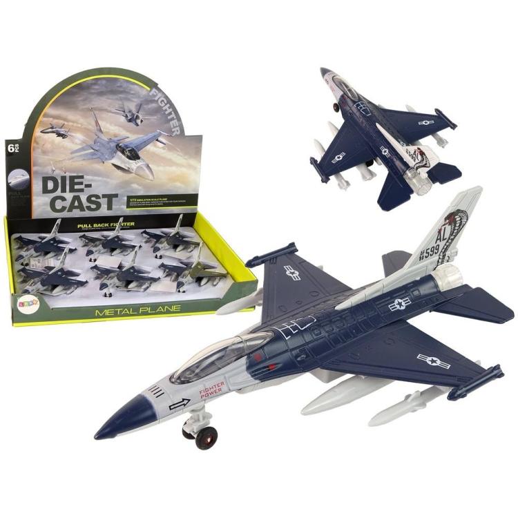 Samolot z napędem światło / dźwięk 1:72 granatowy