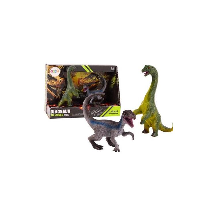 Figurki dinozaurów Brachinozaur Velociraptor 2el