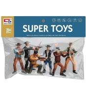 Zestaw figurek kowbojów