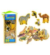 Magnesy drewniane zwierzęta 20szt