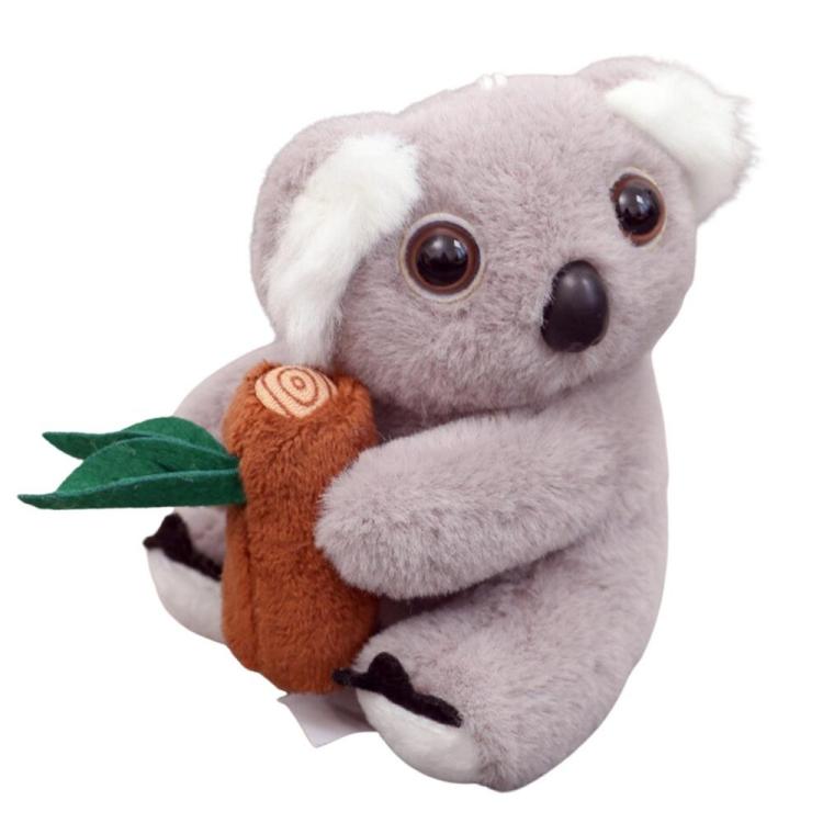 Brelok koala z gałęzią szary 12cm