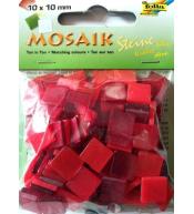 Mozaika kamyczki 10x10mm czerwona