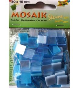 Mozaika kamyczki 10x10mm niebieska