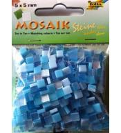 Mozaika kamyczki 5x5mm niebieska