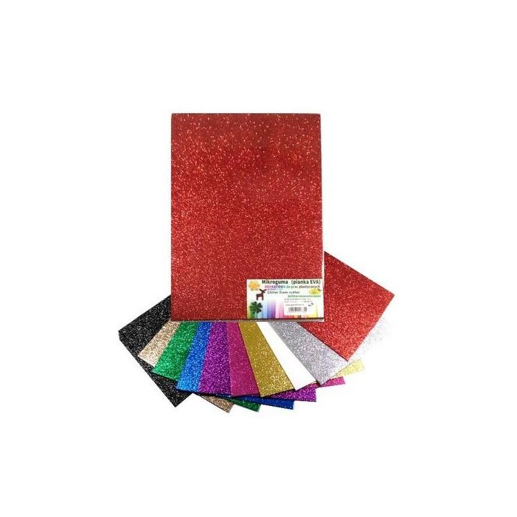 Pianka mikroguma brokat 20x30cm 10 arkuszy