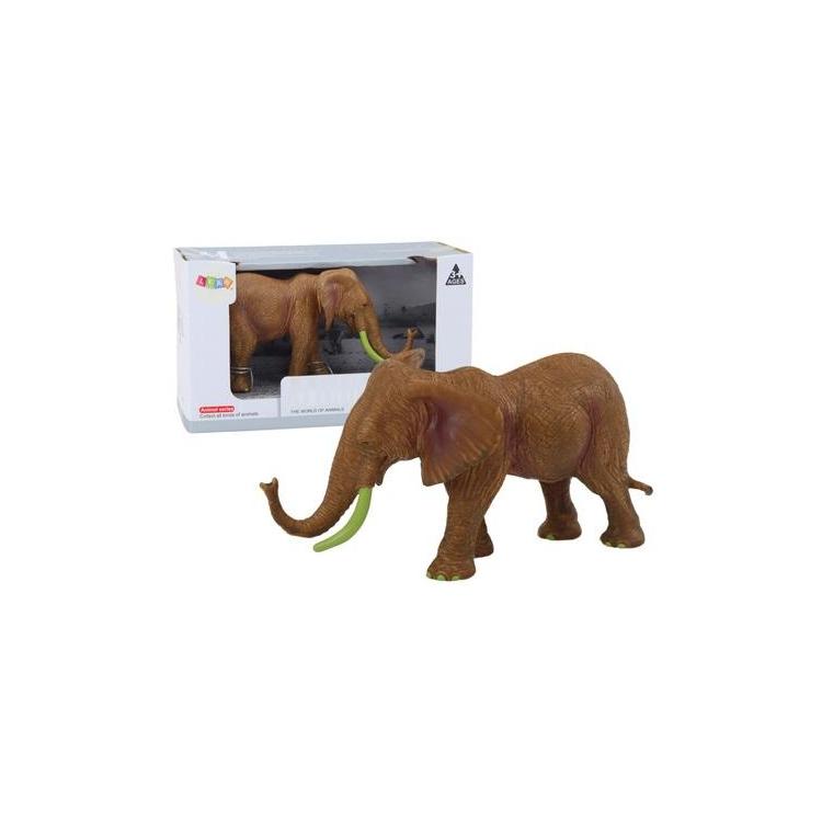 Figurka słoń afrykański safari brązowy