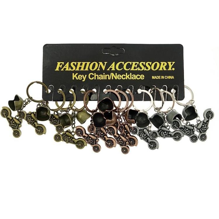 Brelok motocykl z kaskiem metalowy (12szt)