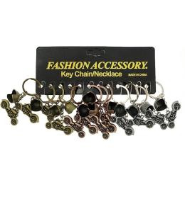 Brelok motocykl z kaskiem metalowy (12szt)