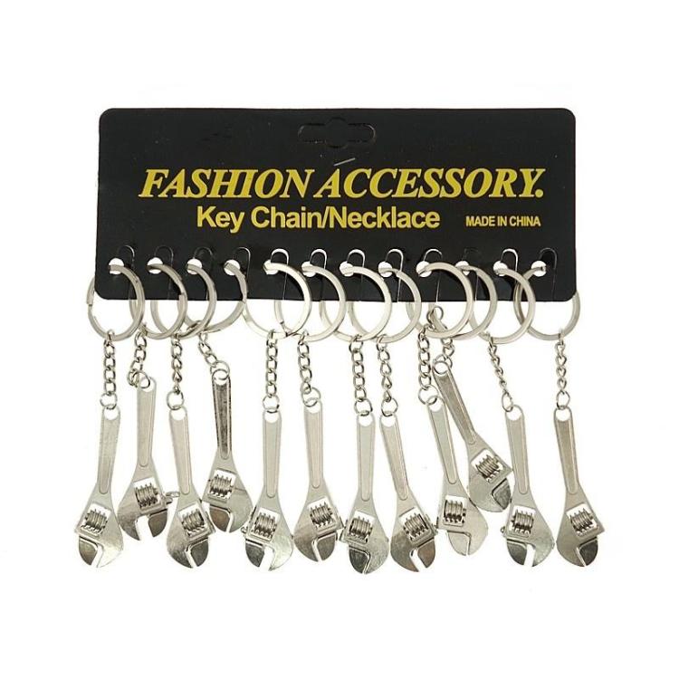 Brelok klucz francuski metalowy (12szt)