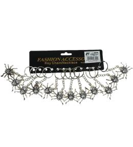 Brelok metalowy pająk srebrny (12szt)