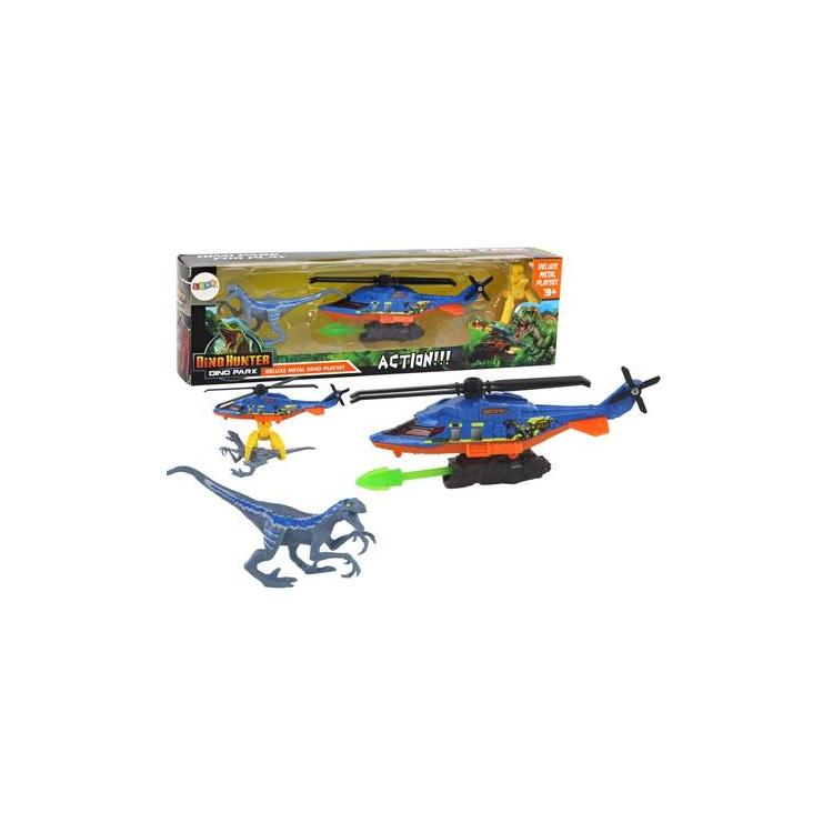 Śmigłowiec park dinozaurów niebieski