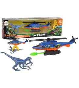 Śmigłowiec park dinozaurów niebieski