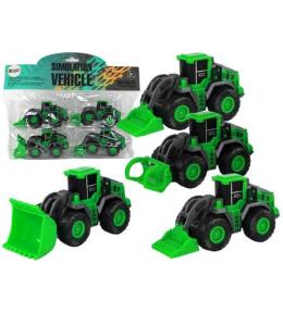 Zestaw pojazdów farmerskich traktory zielone 4el