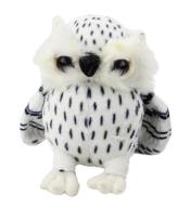 Maskotka Mała Sowa biała czarne cętki 15cm
