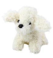 Pudel miniaturowy pluszowy biały 20cm