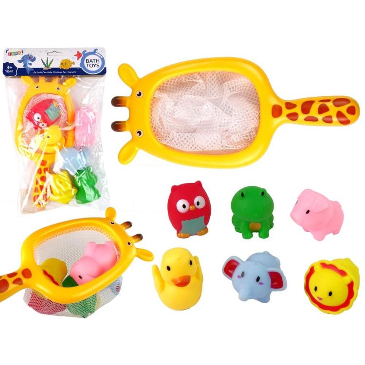 Gumowe zwierzątka z siatką żyrafą