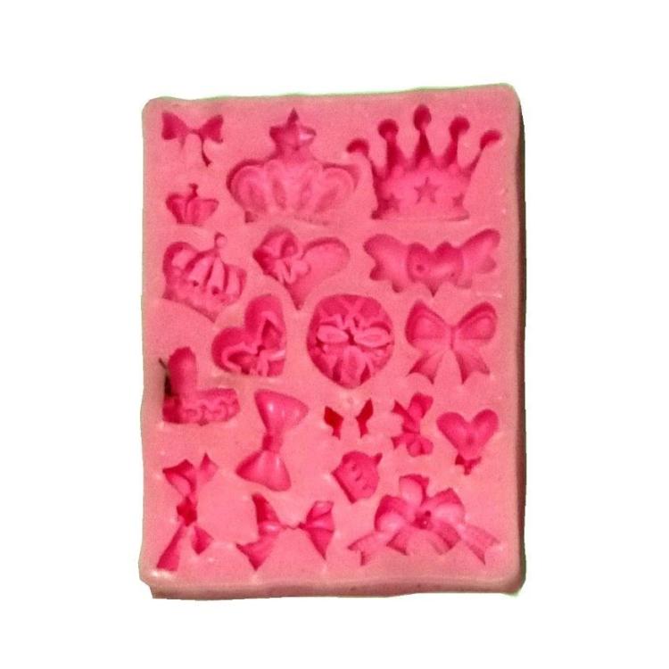 Forma silikonowa kokardki i korony