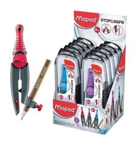 Cyrkiel Stop&Safe + ołówek MAPED