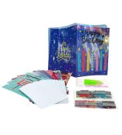 Kartka urodzinowa DIY wyklejanka 8 kart + koperty